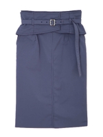 ワイドコルセットベルト付 タイトスカート/ブルー1(111)