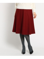 圧縮天竺　カラーフレアスカート/ワインレッド(063)