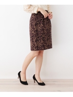 花柄コクーンスカート/ボルドー(164)