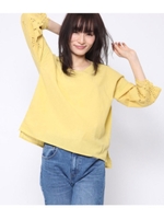 【Factor=】 袖スカラップレースブラウス/マスタード(044)