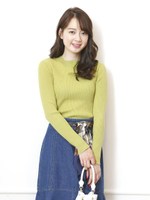 配色リボンニット/キミドリ