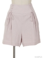 麻混ショートパンツ/ピンク