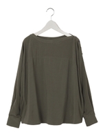 ショルダーボタンブラウス/KHAKI