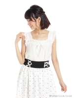 ショルダーフリルブラウス/ホワイト