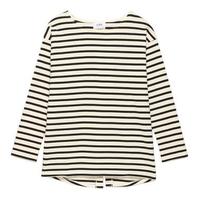 【20%OFF】ボーダー柄後ろスリット入りTシャツ