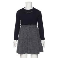 【30%OFF】チェックドッキングワンピース