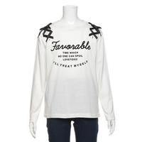 【37%OFF】肩レースアップロゴ入りTシャツ