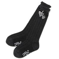【50%OFF】【ベビーサイズ】リボンつきハイソックス