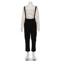 【50%OFF】サスペンダーつきテーパードパンツ