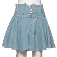 【50%OFF】デニム調キュロット