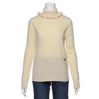 【50%OFF】フリルネックリブセーター