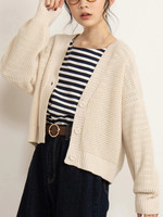 WEGO/ワッフルショートカーディガン