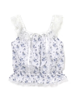 2WAYレース切り替えブラウス/フラワー