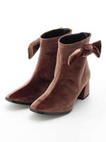 2Wayベロアリボンブーツ/ブラウン