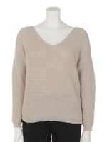 2wayスピンドルラメニットTOPS/ベージュ