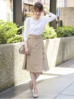 3Wayチェックプリーツスカートセット/ベージュ