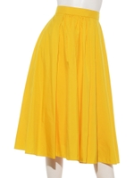 50タフタギャザフレアースカート/YELLOW