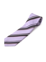 6色メランジマイクロピンストライプ ネクタイ/ライトパープル(381)