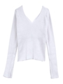 BACK CROSS RIB KNIT/OFF WHITE
