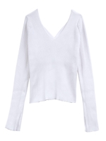 BACK CROSS RIB KNIT/OFF WHITE