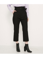 BELTED LINEN MIX HW PT/BLK