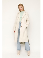 BI COLOR MILITARY TRENCH コート/M/WHT7