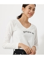 BONJOUR VNECK LONG SLEEVE/O/WHT1