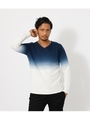 CHIMAYO GRADATION KNIT/柄BLU5
