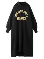 COLLEGE LOGO SWEAT DRESS/ブラック