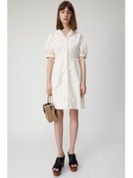 COTTON EMBROIDERY MINI ドレス/O/WHT1