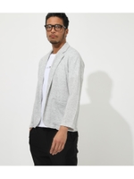 COTTON LINEN CARDIGAN/T.GRY