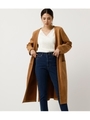 FAKE SUEDE COLLARLESS COAT/CAM