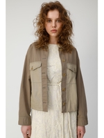HERRINGBONE MILITARY シャツ/L/KHA1