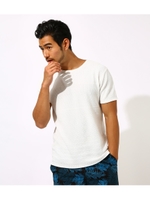 HIGH TWIST COTTON KNIT TOPS/O/WHT1