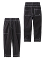 HIGH WAIST TAPERED PANTS/ブラック