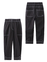 HIGH WAIST TAPERED PANTS/ブラック