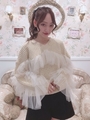 HS tulle frill wide knit/アイボリー