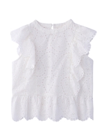 LACE FRILL TOP/ホワイト