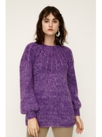 MOHAIR MIX LOOSE TURTLE TOPS/PUR