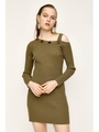 NECK BUTTON ASYMMETRY MINI ワンピース/KHA