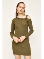 NECK BUTTON ASYMMETRY MINI ワンピース/KHA