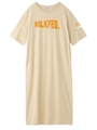 OPEN SLEEVE LOGO DRESS/ベージュ