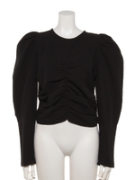 Old Ware Ruched Top/BLACK