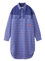 PLAID SHIRT DRESS/ブルー