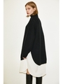 ROUND HEM セーター/BLK