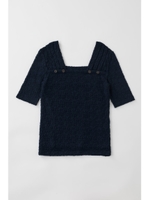 SHOULDER TUCK LACE トップス/NVY
