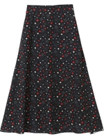 STAR LONG SKIRT/ブラック