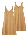 STRAP BUCKLE DRESS/ベージュ