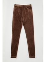 STRETCH VELOUR LEGGINS/BRN