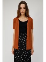 TINY BUTTON RIB カーディガン/BRN